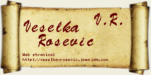 Veselka Rošević vizit kartica